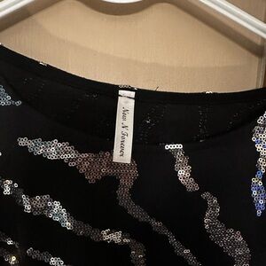 Sequin zebra flowy top